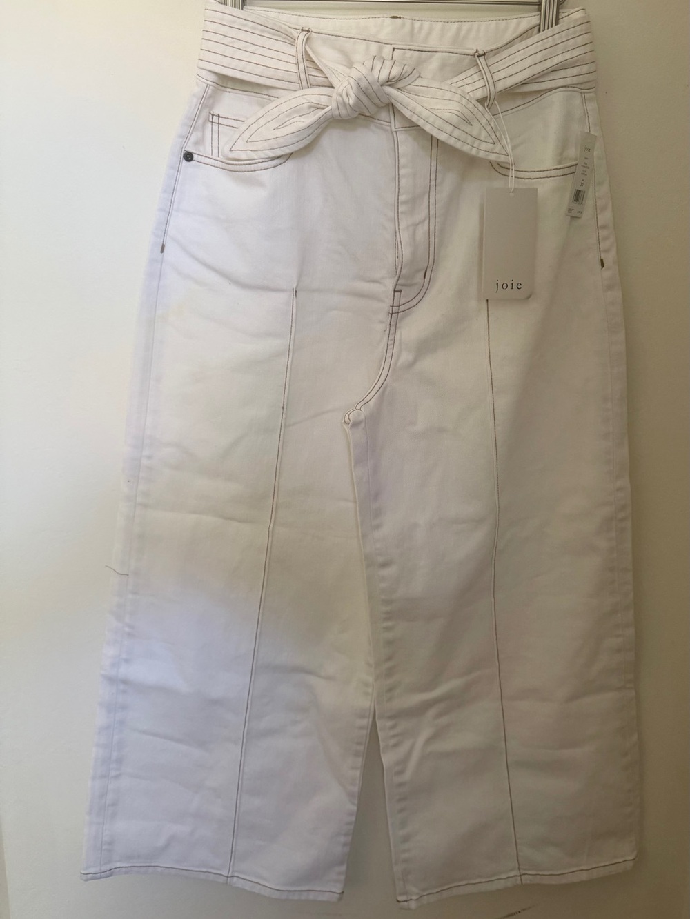 Joie Gadina white denim pants.